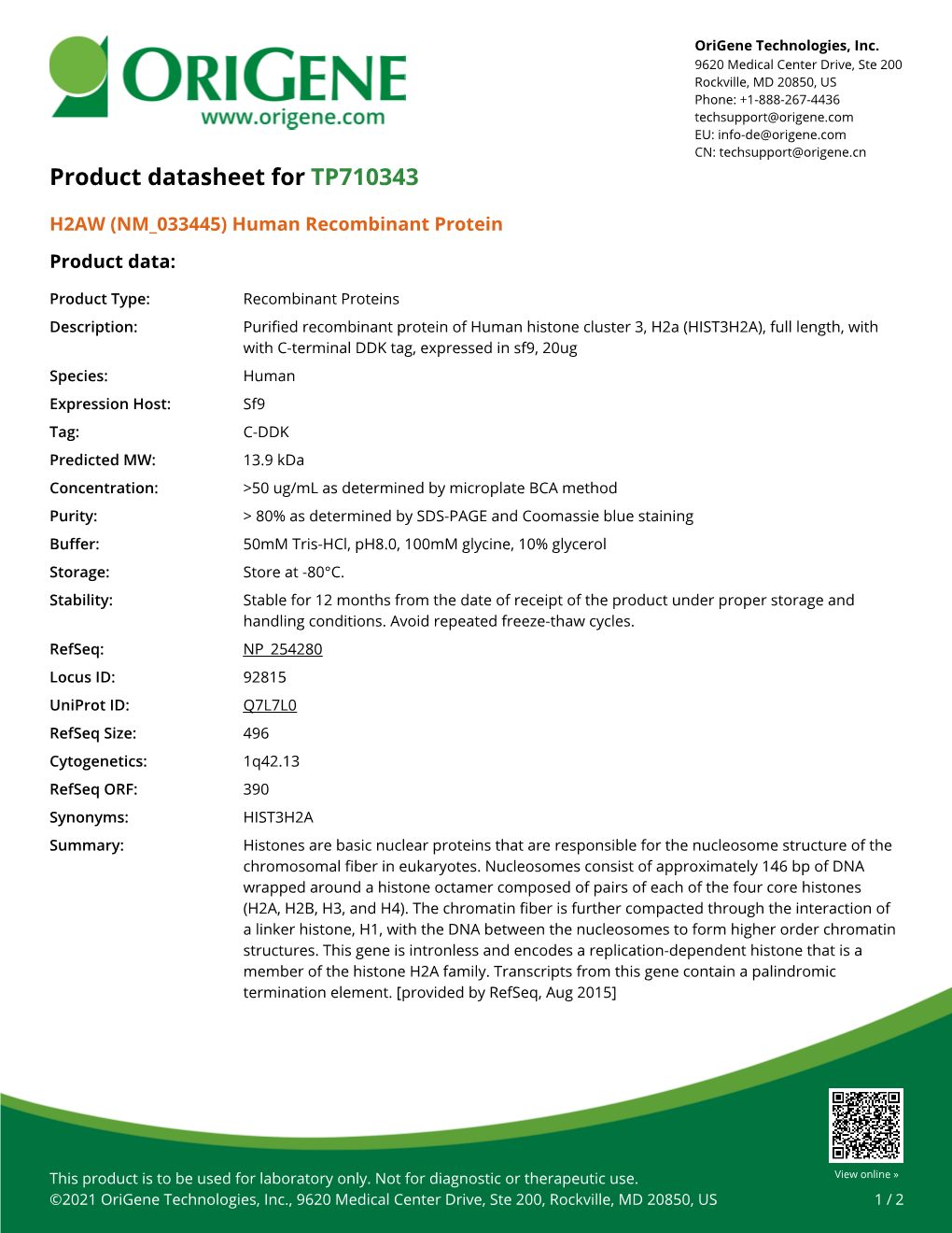 Human Recombinant Protein – TP710343