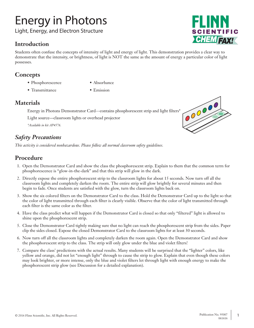 Energy in Photons Light, Energy, and Electron Structure SCIENTIFIC