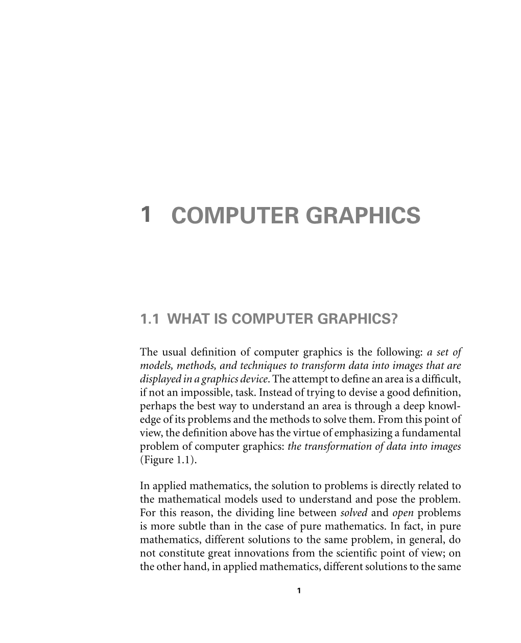 1 Computer Graphics