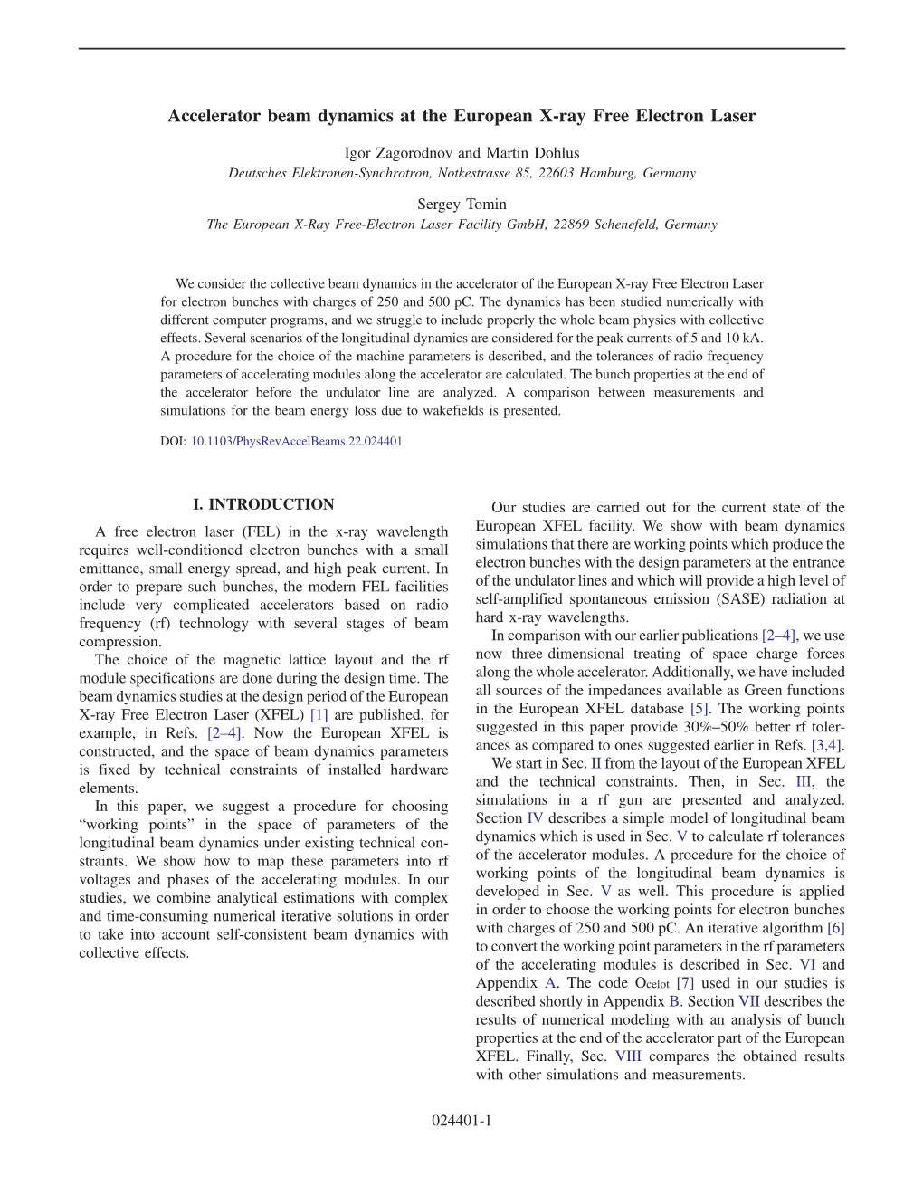 Accelerator Beam Dynamics at the European X-Ray Free Electron Laser