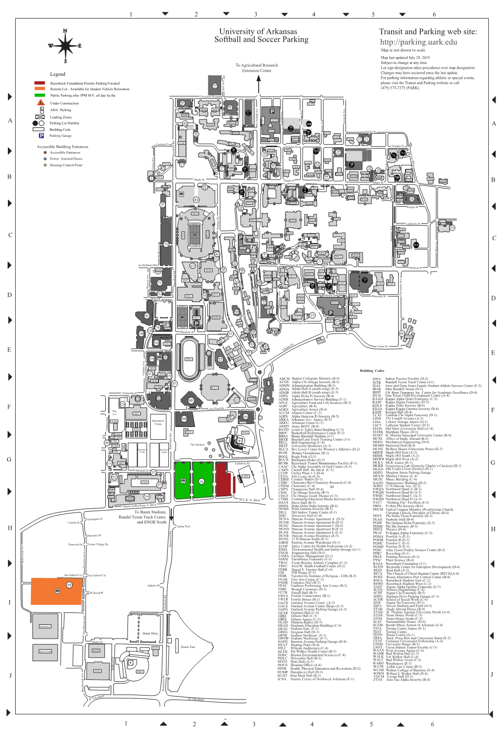 Softball and Soccer Parking Map Is Not Drawn to Scale