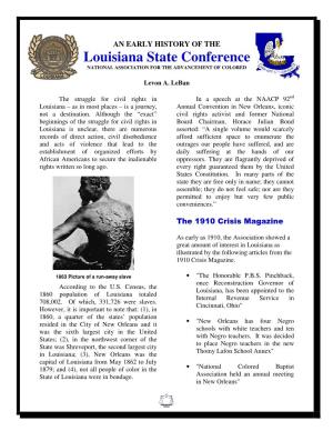 NAACP Louisiana State Conference Had Legal Counselor