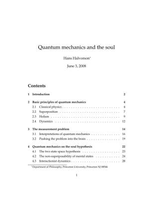 Quantum Mechanics and the Soul