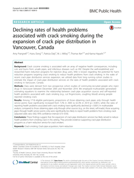 Declining Rates of Health Problems Associated