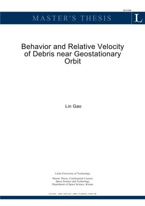 MASTER's THESIS Behavior and Relative Velocity of Debris Near