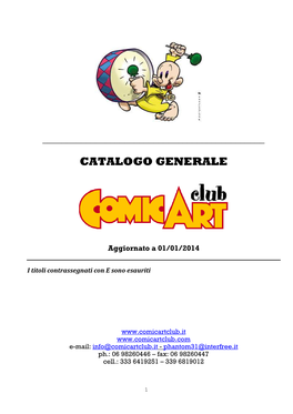 CATALOGO COMIC ART CLUB Da Correggere 1.1.14