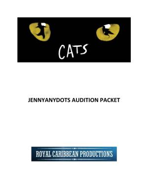 JENNYANYDOTS AUDITION PACKET CATS - Vocal Score JENNYANYDOTS MEMORY JENNYANYDOTS (GRIZABELLA COVER) Music by Andrew Lloyd Webber Text by T.S