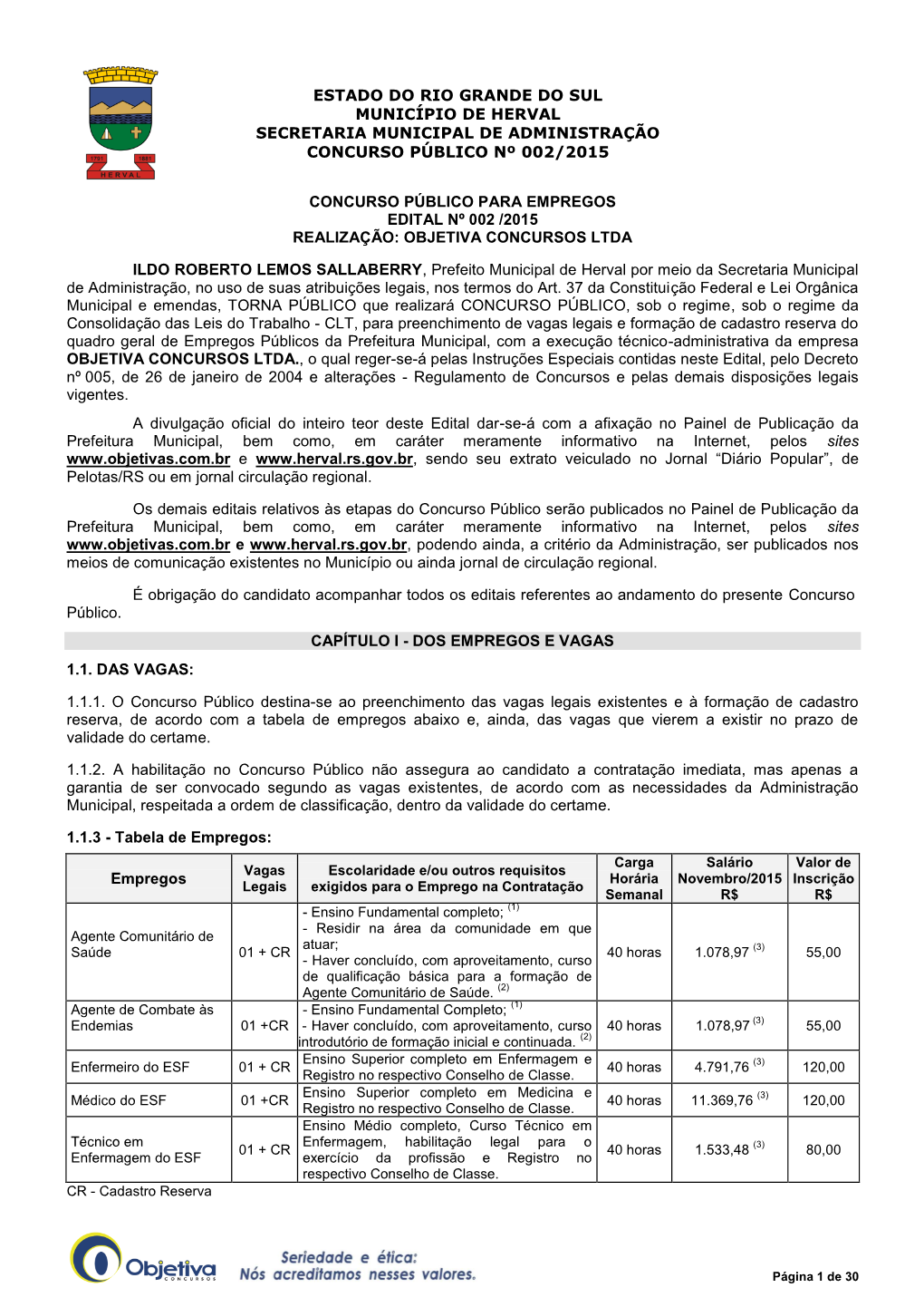 Estado Do Rio Grande Do Sul Município De Herval Secretaria Municipal De