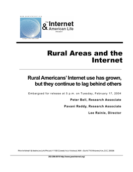 Rural Areas and the Internet