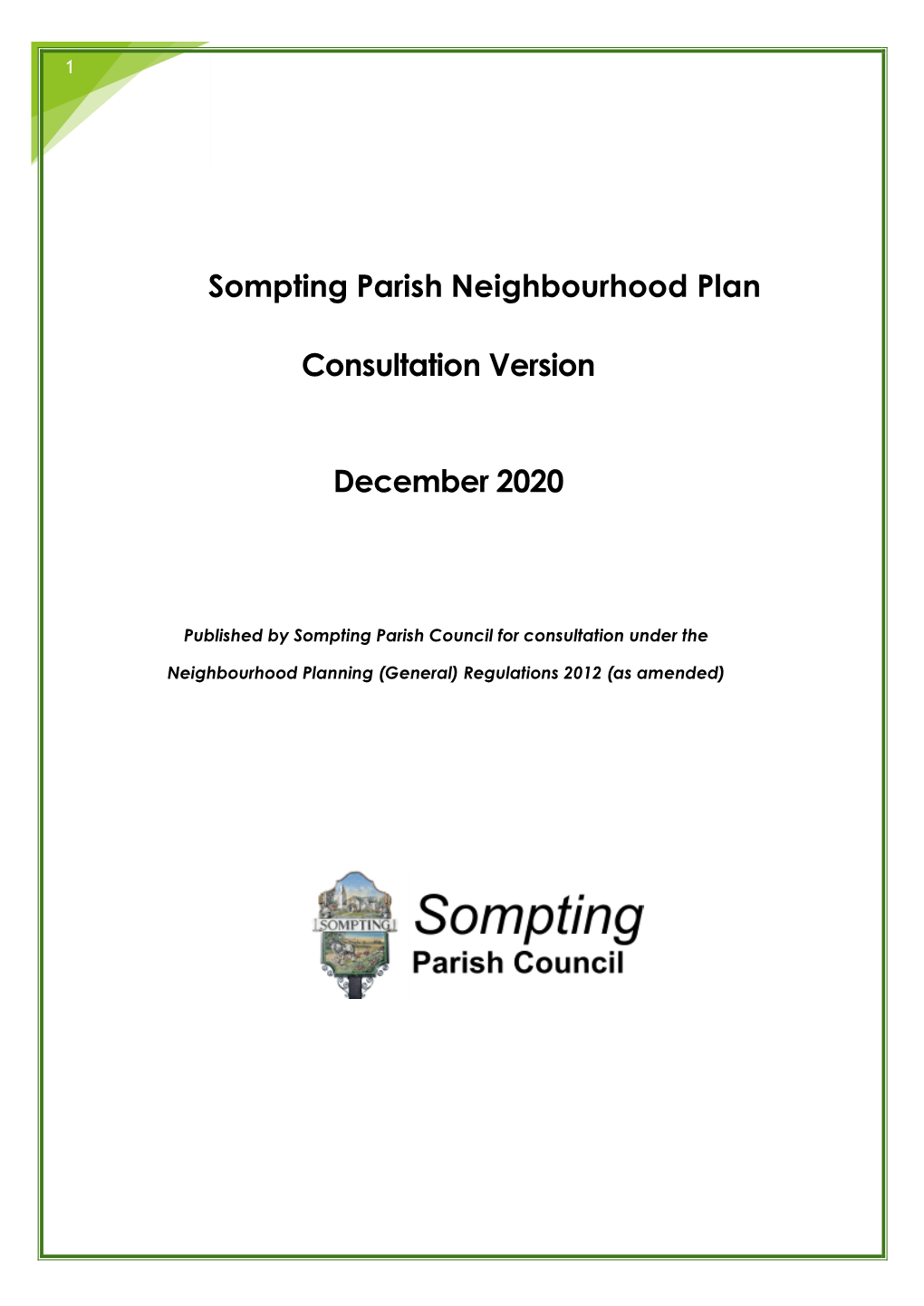Sompting Parish Neighbourhood Plan Consultation Version December