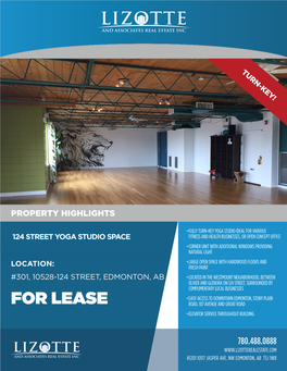 124 Street Yoga Studio Space