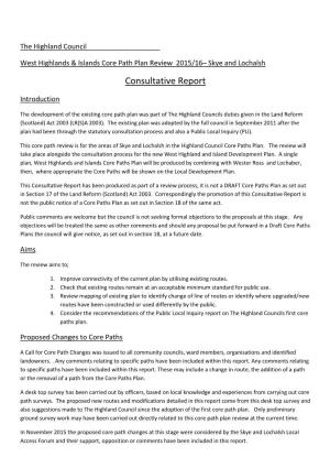 Consultative Report