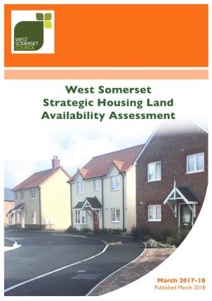 West Somerset Strategic Housing Land Availability Assessment