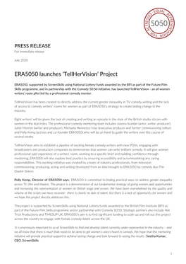 ERA5050 Tellhervision Press Release 220720 Compressed