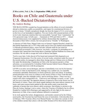 Books on Chile and Guatemala Under U.S.-Backed Dictatorships
