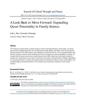 Expanding Queer Potentiality in Family Science