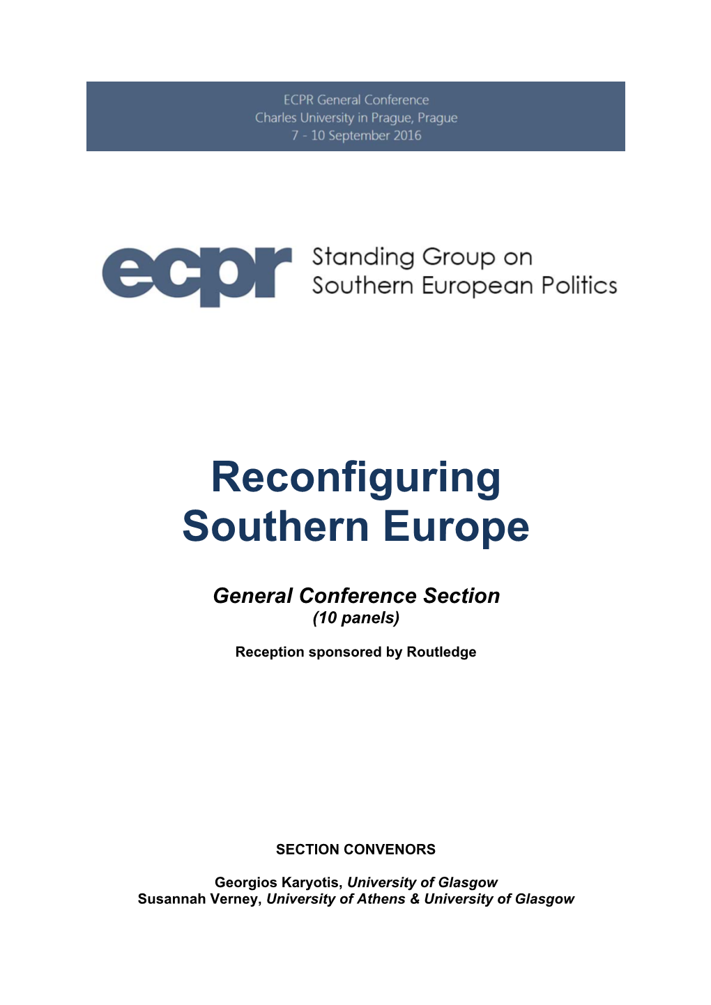 Reconfiguring Southern Europe