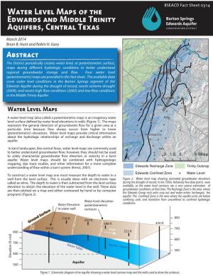 Water Level Maps of the Edwards and Middle Trinity Aquifers, Central Texas