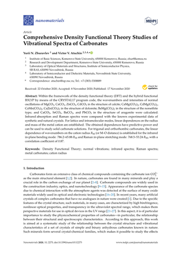 Comprehensive Density Functional Theory Studies of Vibrational Spectra of Carbonates