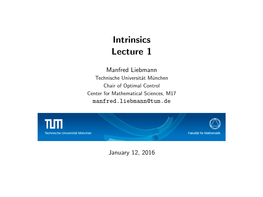 Intrinsics Lecture 1