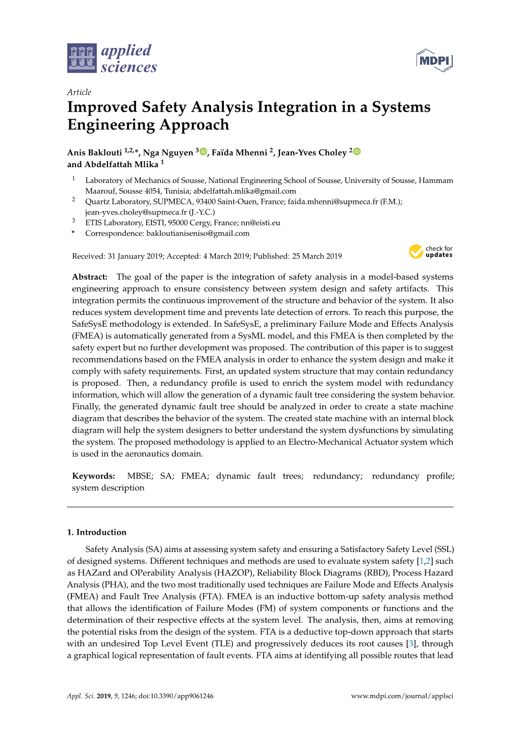 Improved Safety Analysis Integration in a Systems Engineering Approach