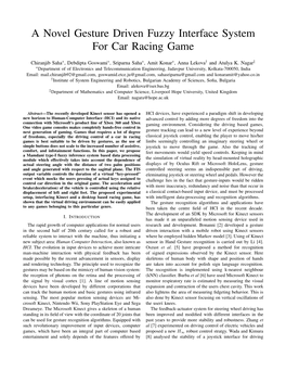 A Novel Gesture Driven Fuzzy Interface System for Car Racing Game