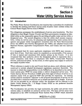 Water Utility Service Areas 3-1 1?~38 I 270165\Section3.Doc June 30, 1999 the Boundaries Ofthe "Designated" Service Area