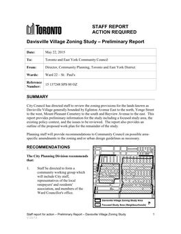 Davisville Village Zoning Study – Preliminary Report