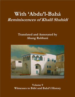 With 'Abdu'l-Bahá