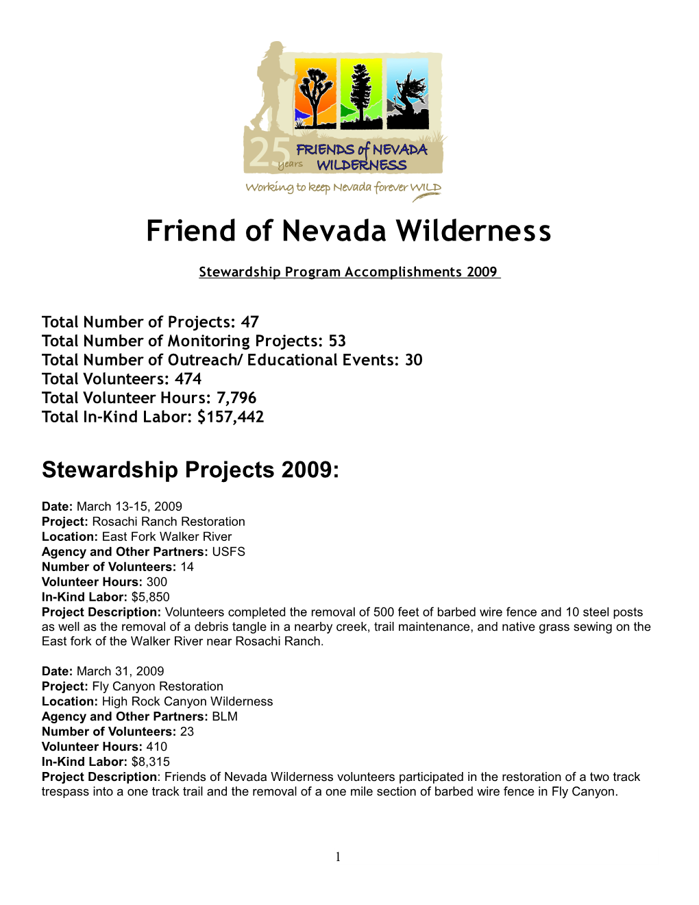 Friend of Nevada Wilderness