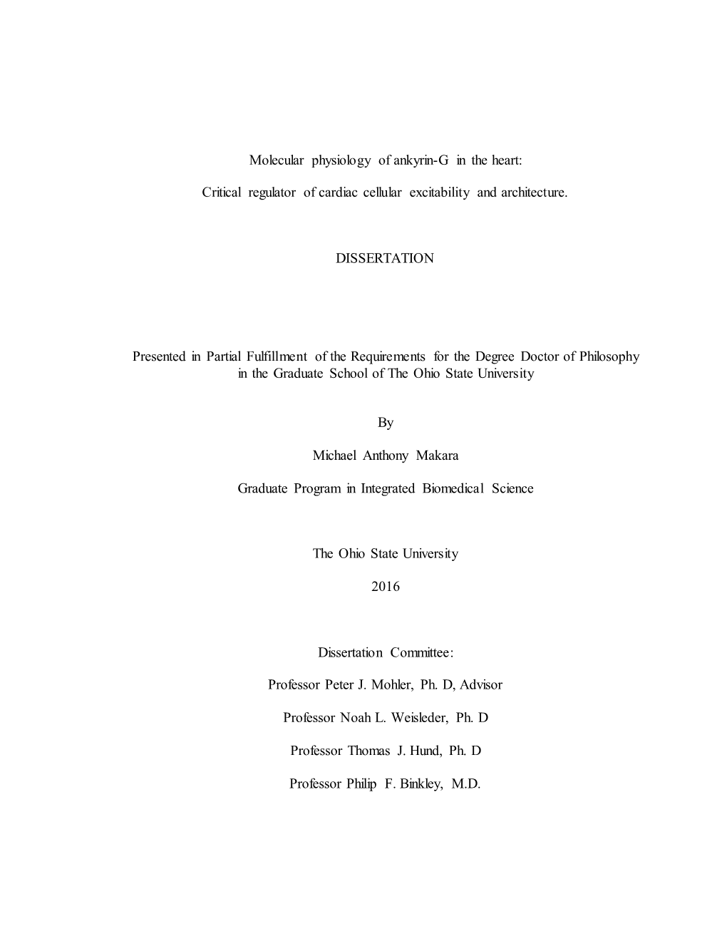 Molecular Physiology of Ankyrin-G in the Heart