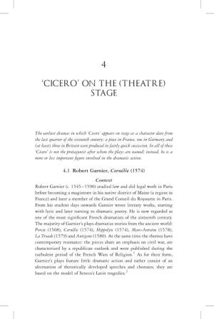 4 ` Cicero' on the (Theatre) Stage