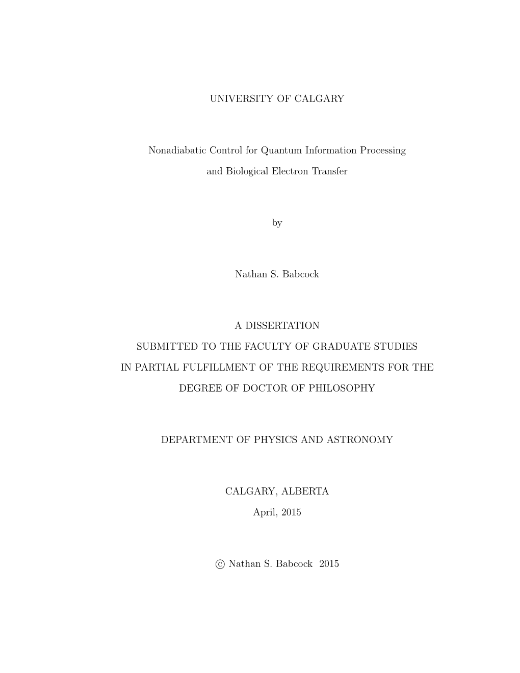 Nonadiabatic Control for Quantum Information Processing And