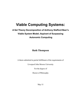 Viable Computing Systems