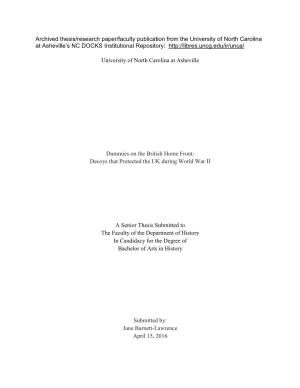 Archived Thesis/Research Paper/Faculty Publication
