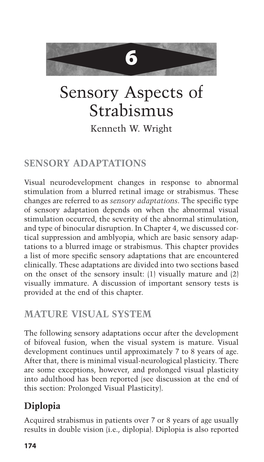 Sensory Aspects of Strabismus Kenneth W