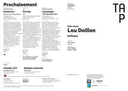 Lou Doillon Pourtant L’Œuvre Comporte Un Souffle Héra (Panenka, 2016)