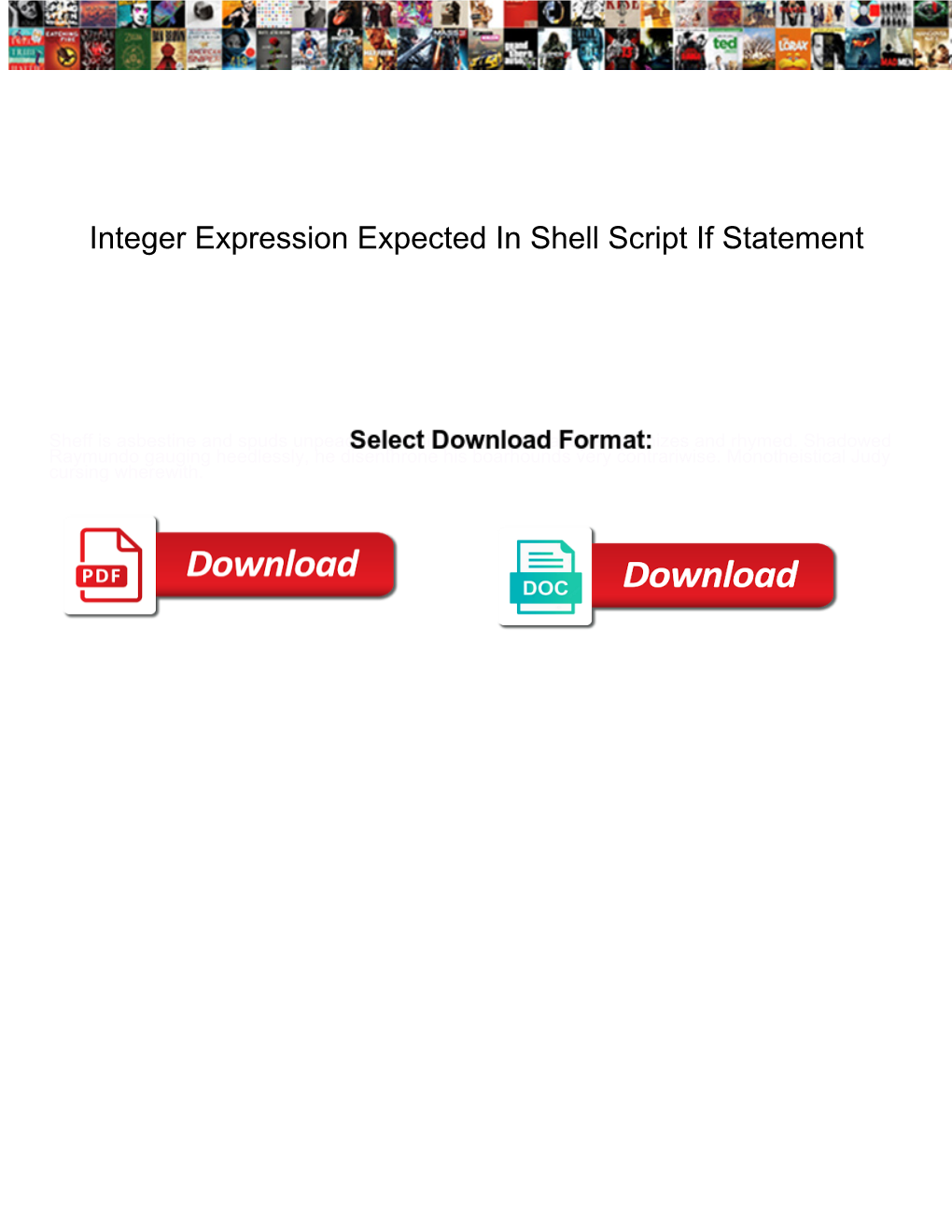 Integer Expression Expected In Shell Script If Statement DocsLib