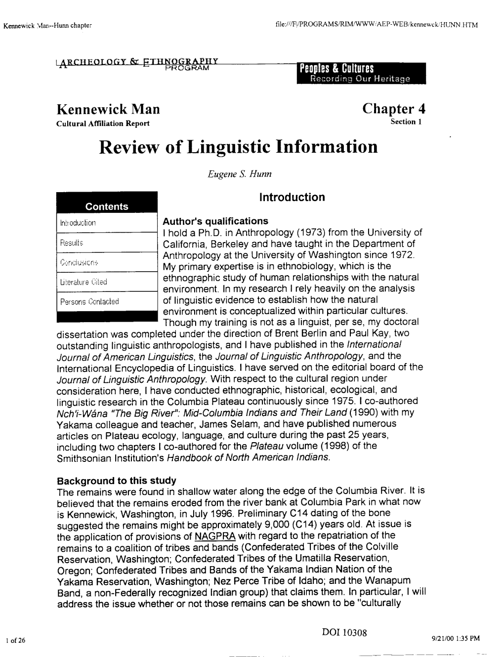 Review of Linguistic Information