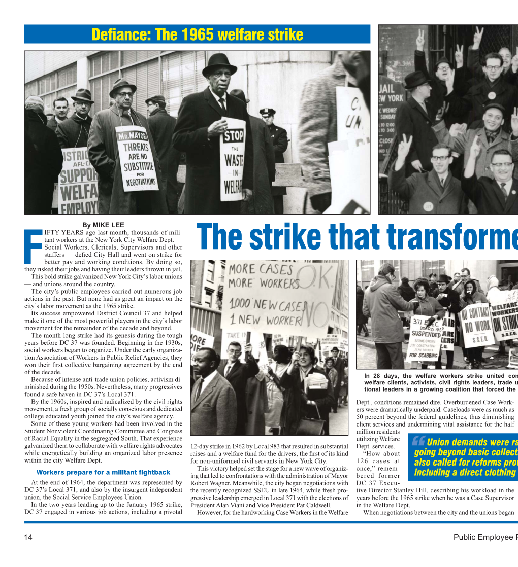 The Strike That Transformed Public Sector Unionism