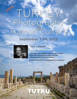 TURKEY: Photography & Turkish Culture September 7-24, 2022 Tour