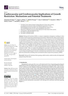 Cardiovascular and Cerebrovascular Implications of Growth Restriction: Mechanisms and Potential Treatments