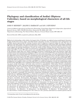 Phylogeny and Classification of Aedini