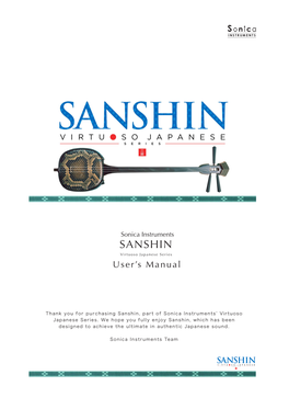 SANSHIN Virtuoso Japanese Series User’S Manual