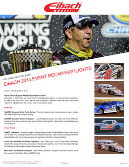 Eibach 2014 Event Recap/Highlights