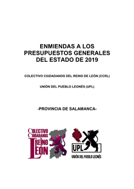 Enmiendas UPL-CCRL Salamanca