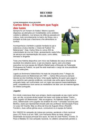 2002.10.10 Carlos Silva O Homem Que Fugia Das Luzes