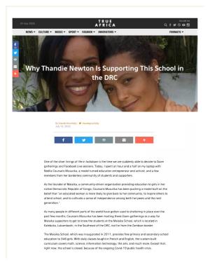 TRUE Africa | Why Thandie Newton Is Supporting This