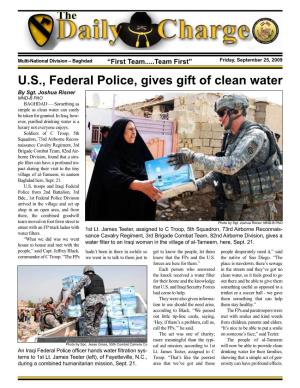 US, Federal Police, Gives Gift of Clean Water