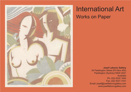 International Art Works on Paper